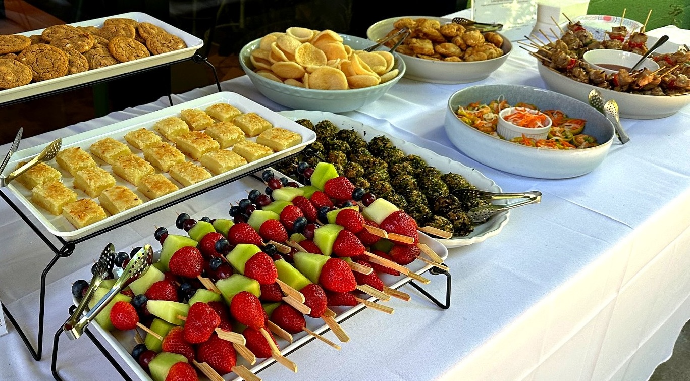 Rice & Shine appetizer spread for a corporate event