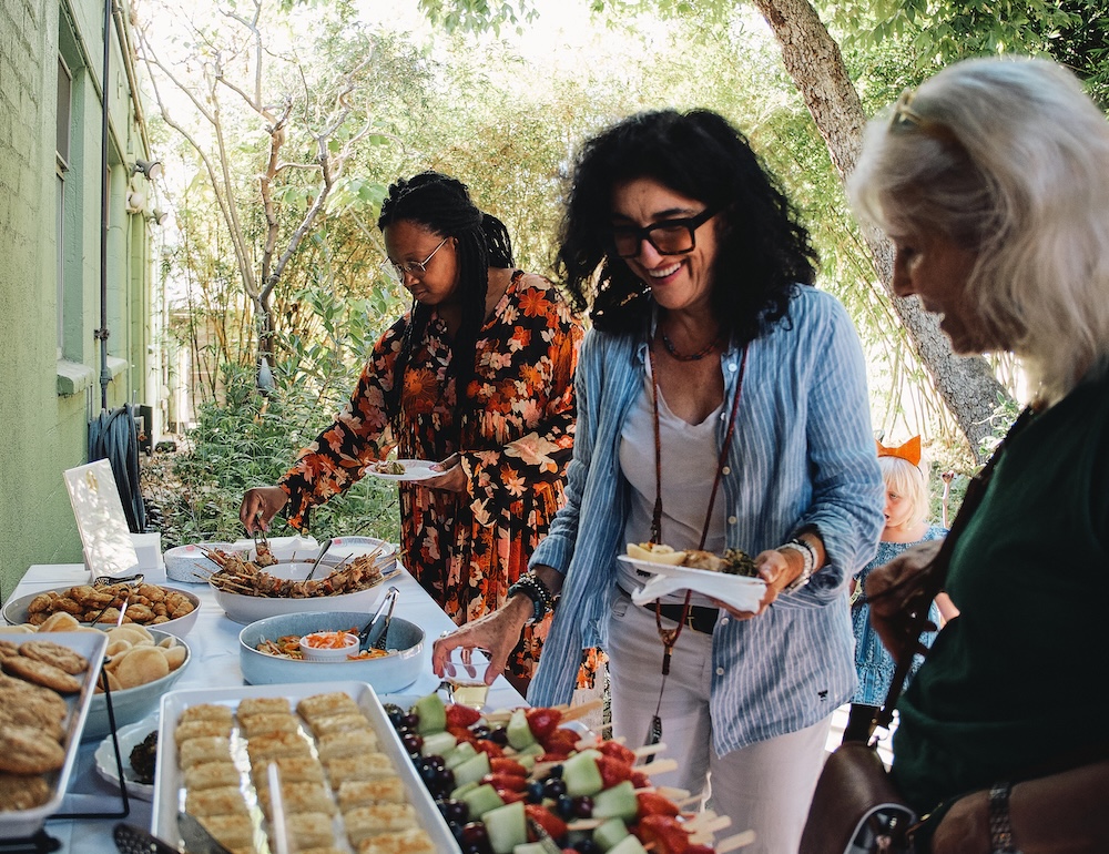 Event planning and catering setup